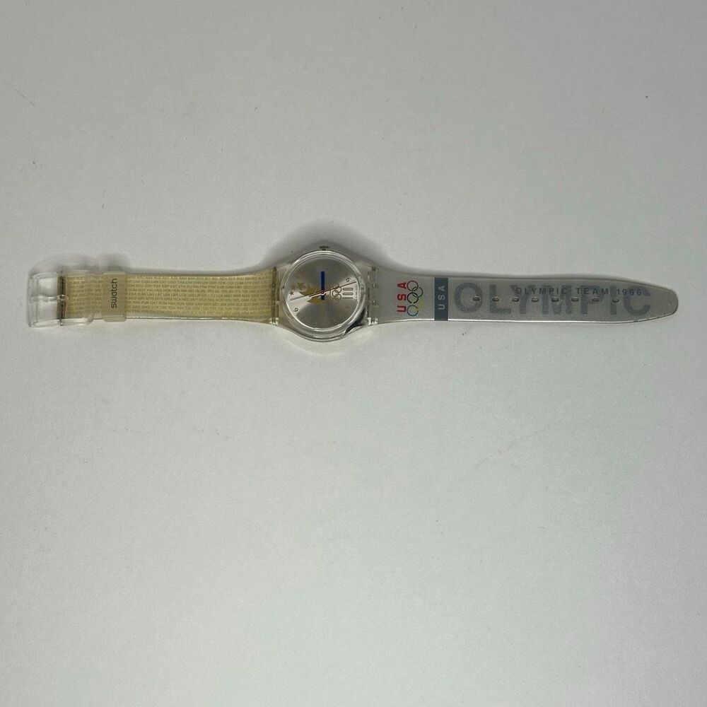 Vintage Swatch Atlanta 1996 Olympics USA Swiss Watch Water Resistant W/ Battery